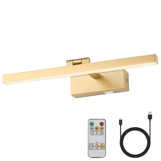 15.9'' Battery Operated Dimmable LED Bathroom Wall Light