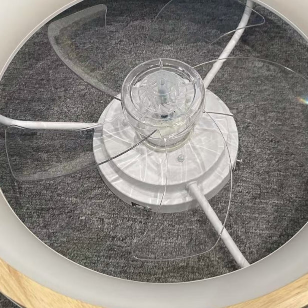 20 Inchs Low Profile Ceiling Fans with Lights and Remote Flush Mount Wooden Ceiling Fan and Light,3000-6000K Dimmable LED Fan Lighting Timing 6 Speeds Reversible Small Fans Light for Bedroom