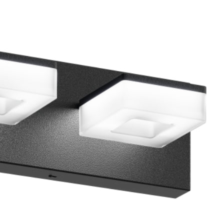 LED Modern Bathroom Vanity Light Fixtures (6-Light, 39-Inch), Matte Black Modern Acrylic Bathroom Wall Lighting Fixtures Over Mirror (Cool White 6000K)
