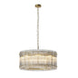 37" Modern Gold Round Chandelier,2-Tier 8-Light Water Ripple Crystal Glass Chandeliers,for Dining Room,Living Room,Bedroom,High Ceiling,Foyer Entryway,Luxury Chandelier
