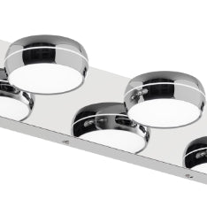 LED Vanity Lights 43in Bathroom Lights Fixtures over Mirror 6 Light LED Lighting Fixture for Bathroom 18W Mirror Lighting Fixture Modern Bath Light Bar Chrome Bath