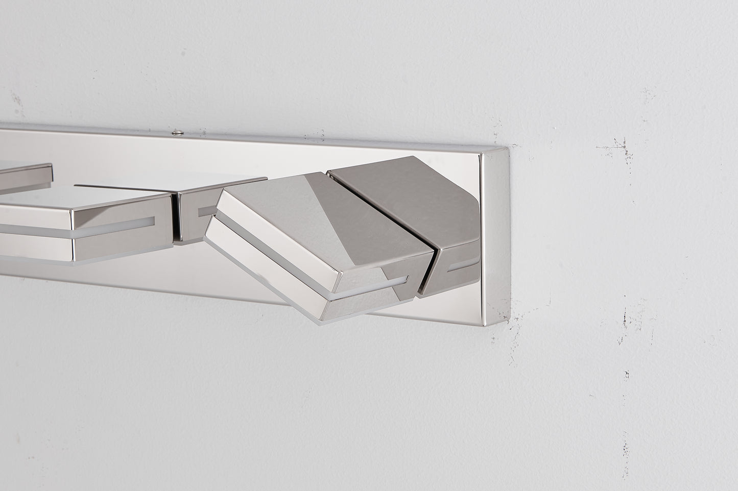 Modern Chrome LED Vanity Light, 4-Lights Wall Sconce for Bathroom and Mirror, Sleek Minimalist Design, Energy-Efficient, Easy to Install