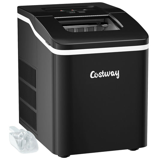 Portable Countertop Ice Maker Machine with Scoop-Black
