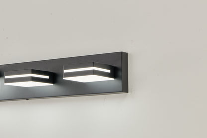 Modern Chrome LED Vanity Light, 3-Lights Wall Sconce for Bathroom and Mirror, Sleek Minimalist Design, Energy-Efficient, Easy to Install