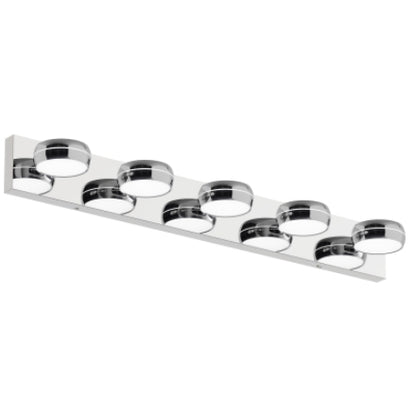 LED Vanity Lights 35in Bathroom Lights Fixtures over Mirror 5 Light LED Lighting Fixture for Bathroom 18W Mirror Lighting Fixture Modern Bath Light Bar Chrome Bath