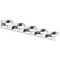 LED Vanity Lights 35in Bathroom Lights Fixtures over Mirror 5 Light LED Lighting Fixture for Bathroom 18W Mirror Lighting Fixture Modern Bath Light Bar Chrome Bath