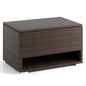 PE Rattan Storage Bin with Waterproof Liner for Patio Cushions